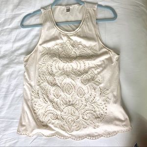 Jcrew Embroidered Eyelet Tank
